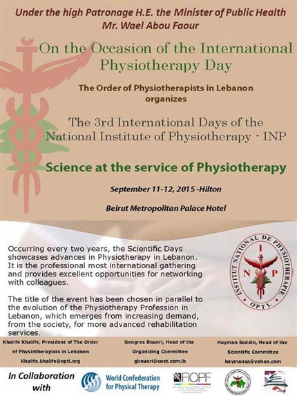 The 3rd International Days of the National Institute of Physiotherapy